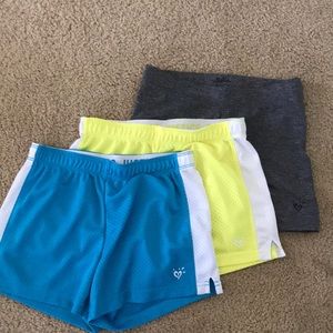 3 kids small (all size 10) Justice shorts/ spandex